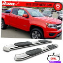 Nerf Bar フィット15-17コロラド拡張キャブ5インチステンレス鋼サイドステップランニングボード Fits 15-17 Colorado Extende...