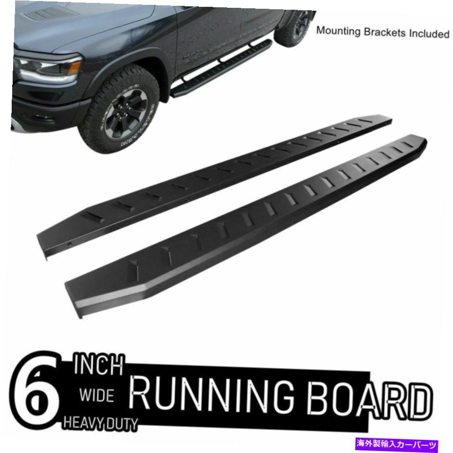 Nerf Bar 19-22ダッジラム1500クルーキャブテクスチャブラックサイドステップナーフバーのランニングボード Running Board For 19-22 Dodge Ram 1500 Crew Cab Texture Black Side Step Nerf Bar