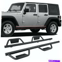 Nerf Bar 07-18用ジープラングラーJK 4ドアサイドステップナーフバーランニングボードパウダーコート for 07-18 Jeep Wrangler...