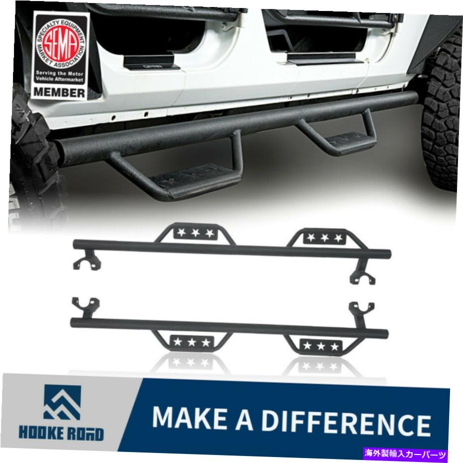 Nerf Bar フックロードロッカーランニングボードサイドステップジープラングラーのためのnerfバーJK 07..