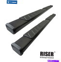 Nerf Bar タイガーライザーフィット09-14 F150スーパーキャブ4インチブラックサイドステップナーフバー TYGER RISER Fit 09-14 F150 Super Cab 4inch Black Side Step Nerf Bars(2)