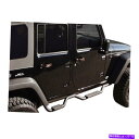Nerf Bar ランパージ26628ブラック2 "07-18ラングラーJK 4drのドロップステップサイドバー Rampage 26628 Pair of Black 2" Drop Step Side Bars for 07-18 Wrangler JK 4DR