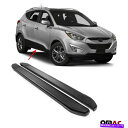 Nerf Bar ボードを実行しているサイドステップnerf barsブラックセットフィットヒュンダイツーソン2010-2015 Side Steps Running Boards Nerf Bars Black Set Fits Hyundai Tucson 2010-2015(2)