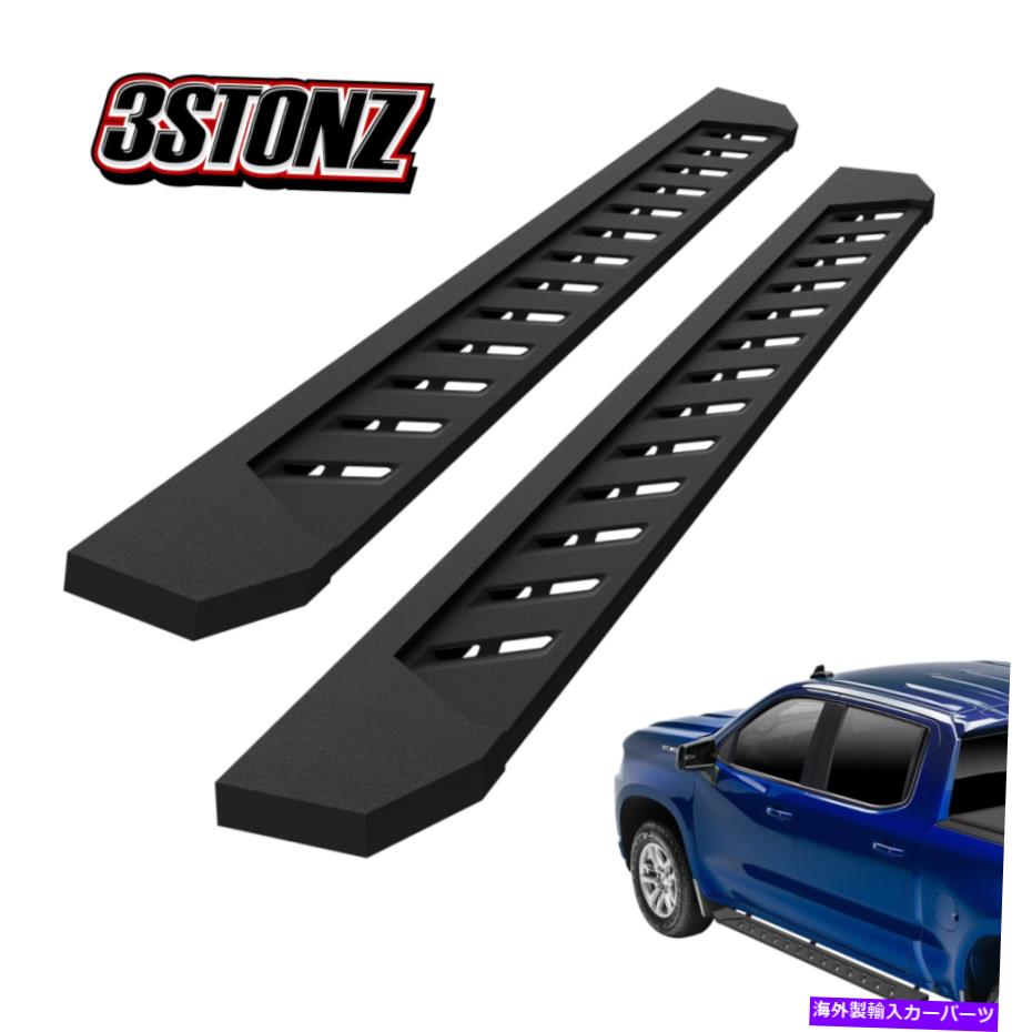 Nerf Bar 20-22シボレーシルバラードGMCシエラダブルキャブテクスチャブラックステップのランニングボード Running Board For 20-22 Chevy Silverado Gmc Sierra Double Cab Texture Black Step