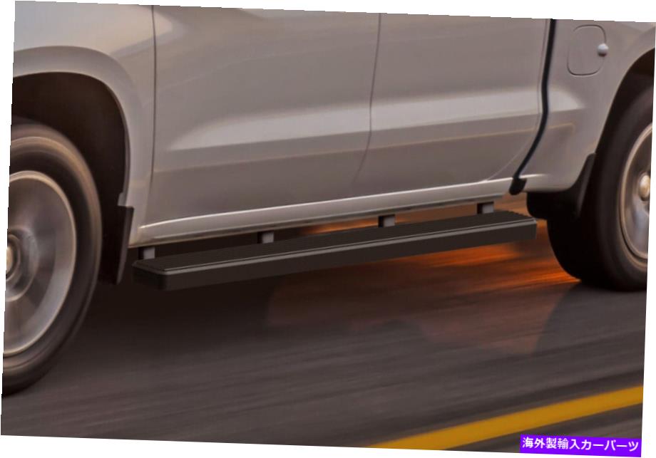 Nerf Bar iboardランニングボード4インチブラックフィット19-22シボレーシルバラードGMCシエラクルーキャブ iBoard Running Boards 4-inch Black Fit 19-22 Chevy Silverado GMC Sierra Crew Cab