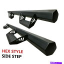 Nerf Bar フィット19-22シルバラードシエラ拡張タクシーヘックスステップランニングボードバーマットブルク Fit 19-22 Silverado Si...