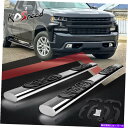 Nerf Bar 6 '' SS楕円形のチューブ19-21シルバラードシエラ拡張タクシー用のボードステップバー 6'' SS OVAL Tube Running Board Step Bar for 19-21 Silverado Sierra Extended Cab(2)