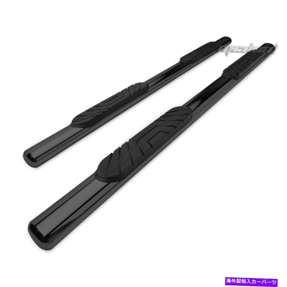 Nerf Bar フィット19-21シボレーGMCシルバラド/シエラ1500クルーカブ4 "楕円形のブラックランニングボード Fit 19-21 Chevy GMC Silverado/Sierra 1500 CrewCab 4" Oval Black Running Board