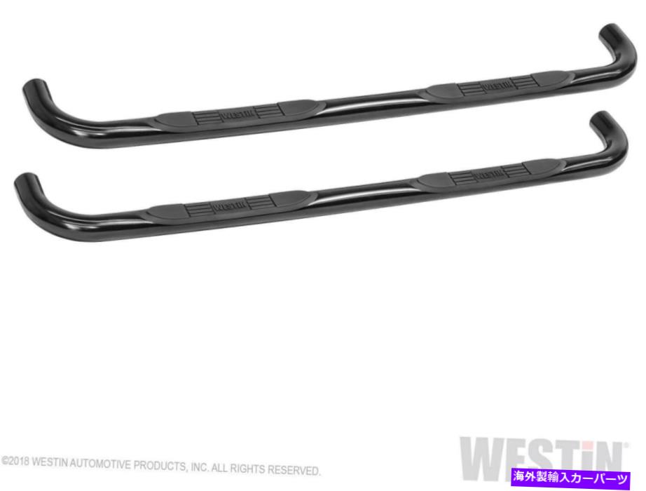 Nerf Bar WES23-1955ウェスティン23-1955 Eシリーズ3 "ラウンドナーフステップバー - ブラックパウダーコート WES23-1955 Westin 23-1955 E-Series 3" Round Nerf Step Bars - Black Powdercoat