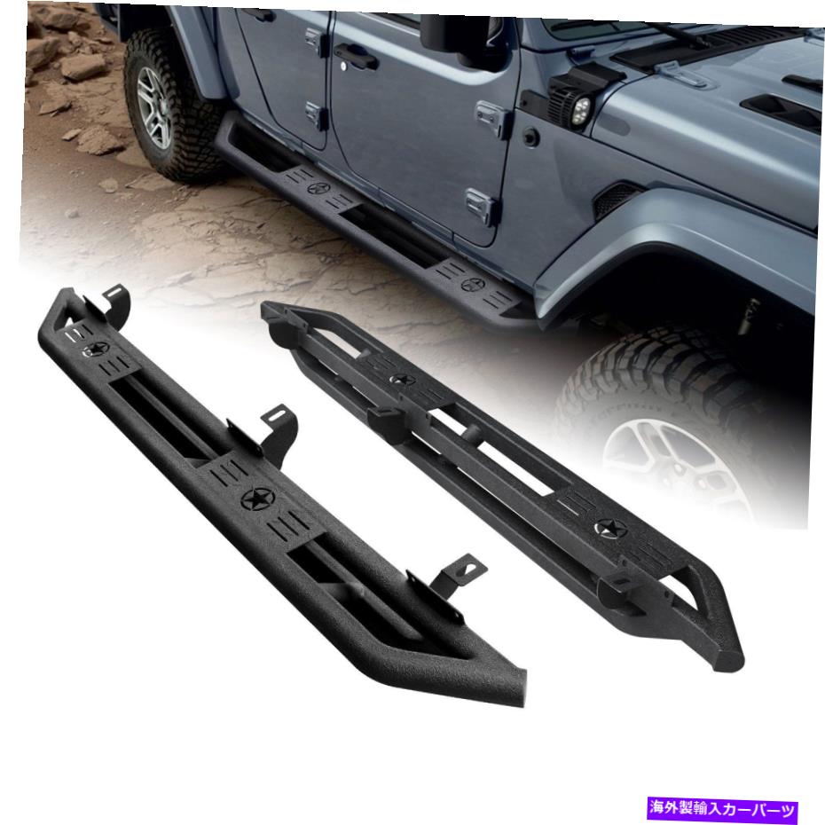 Nerf Bar 2007-2018のジープラングラーJK 4ドアランニングボードサイドステップナーフバー For 2007-2018 Jeep Wrangler JK 4 Door Drop Running Boards Side Steps Nerf Bars