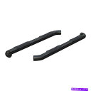 Nerf Bar 牡羊座3インチラウンドセミグロスブラックナーフバーサイドステップ214051 Aries 3 inch Round Semi Gloss Black Nerf Bars Side Steps 214051