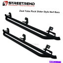 Nerf Bar 2018-2020のジープラングラー4DRテクスチャブラックロックスライダーサイドステップナーフバー For 2018-2020 Jeep Wrangler 4Dr Textured Black Rock Slider Side Step Nerf Bars