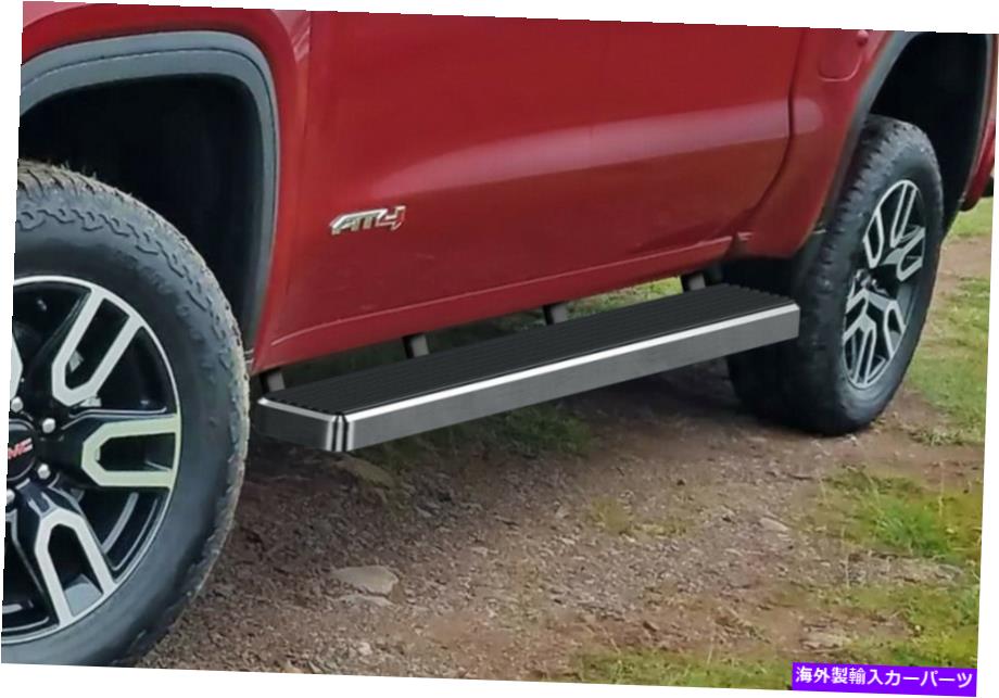 Nerf Bar iboard洗練されたスチールナーフバーフィット19-22シボレーシルバードGMCシエラクルーキャブ iBoard Polished Steel Nerf Bars Fit 19-22 Chevy Silverado GMC Sierra Crew Cab