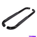 Nerf Bar 15-19フォードF-150/250/350 STDキャブ用のブラック3インチラウンドベントベントステップナーフバー Black 3in Ro...