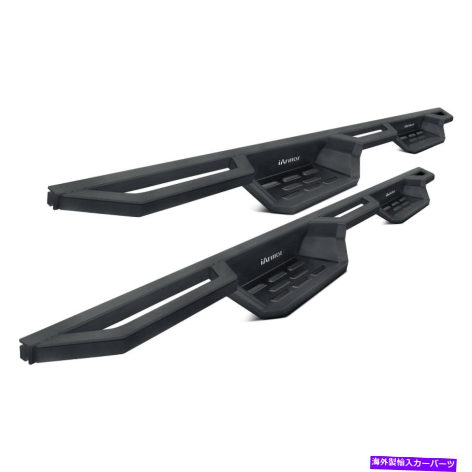 Nerf Bar Ford F-150 15-22 APG 6 "STドロップスタイルのキャブの長い長方形のnerfバー For Ford F-150 15-22 APG 6" ST Drop Style Cab Length Black Rectangular Nerf Bars