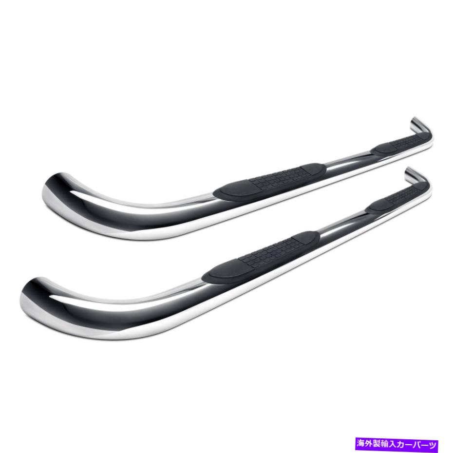 Nerf Bar トヨタタコマ05-22スチールクラフト3 キャブの長さ磨かれた丸いサイドバー For Toyota Tacoma 05-22 SteelCraft 3 Cab Length Polished Round Side Bars