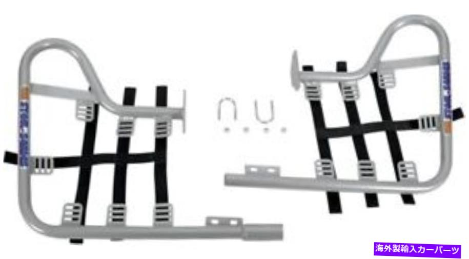 Nerf Bar DGパフォーマンスシルバー/ブラック1インチスチールチューブATV NERFバー付きネットウェビング54-4360 DG Performance Silver/Black 1” Steel Tube ATV Nerf Bars w/Net Webbing 54-4360
