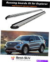 Nerf Bar フォードエクスプローラー2020 2021ランニングボードドアサイドステップナーフバーに適合 Fits for Ford Explorer 2020 2021 Running Board Door Side Step Nerf Bar(2)