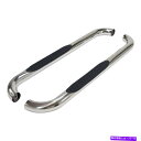 Nerf Bar 02-09ダッジラムSTDキャブ用のポリッシュ3インチスチールラウンドベントスステップナーフバー Polished 3in Steel Rou...