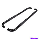Nerf Bar ブラック3インチラウンドベントW/2パッドステップナーフバー2009-14フォードF-150拡張タクシー Black 3in Round Be...
