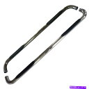 Nerf Bar 04-08フォードF-150拡張タクシー用の磨かれた3インチ丸いベントウェントW/2パッドステップナーフバー Polished 3in Rou...