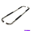 Nerf Bar 09-14フォードF-150拡張タクシー用の磨かれた3インチ丸いベントウェントW/2パッドステップナーフバー Polished 3in Rou...