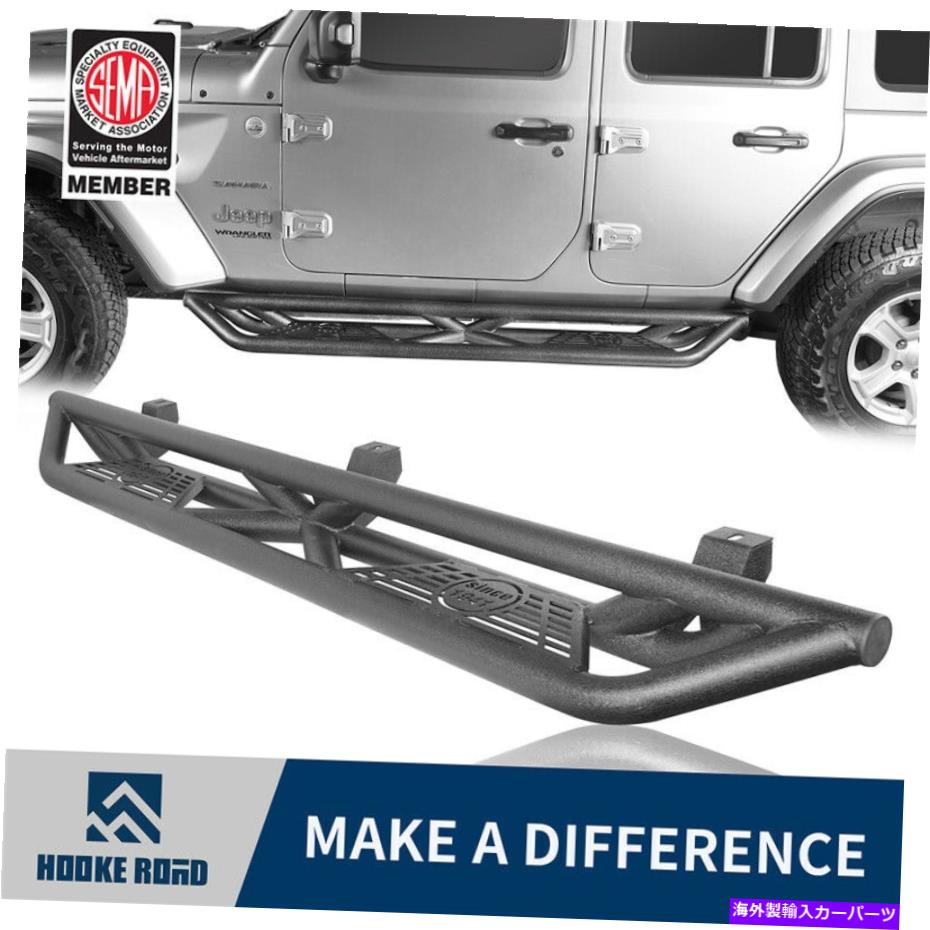 Nerf Bar フックロードヘビーデューティスチールチューブラーサイドステップフィットジープラングラーJ..