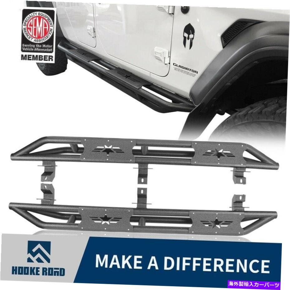 Nerf Bar フックロードテクスチャチューブラーサイドステップジープグラディエーターJT 20-22のランニ..