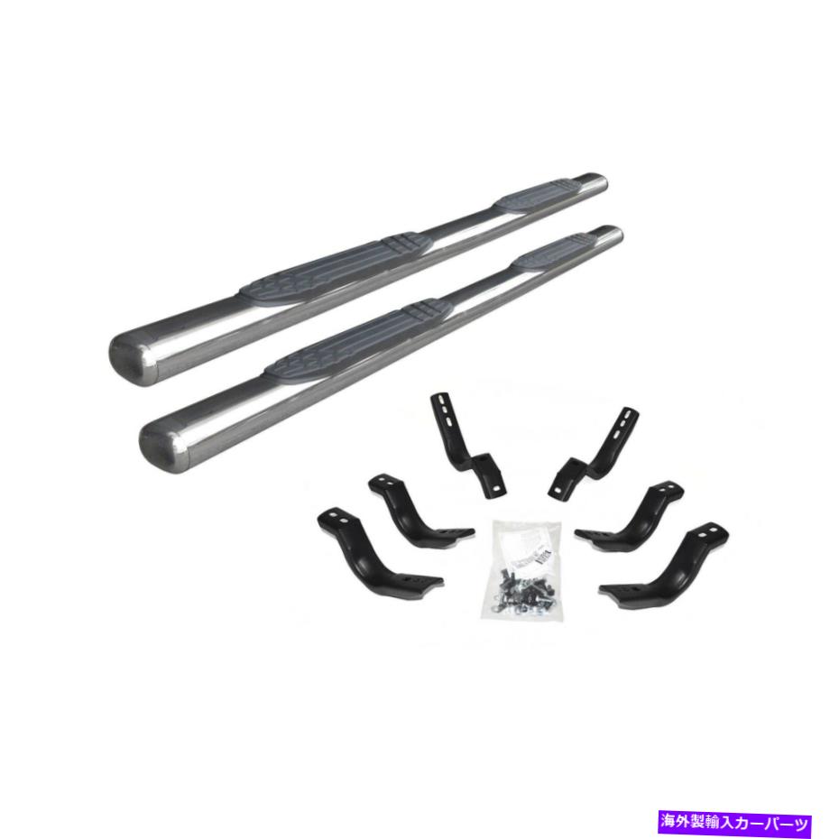 Nerf Bar Go Rhino 104412687ps 1000シリーズ4 x 87 SS楕円形のサイドステップキットFORD F-150 Go Rhino 104412687PS 1000 Series 4 x 87 SS Oval SideStep Kit for Ford F-150