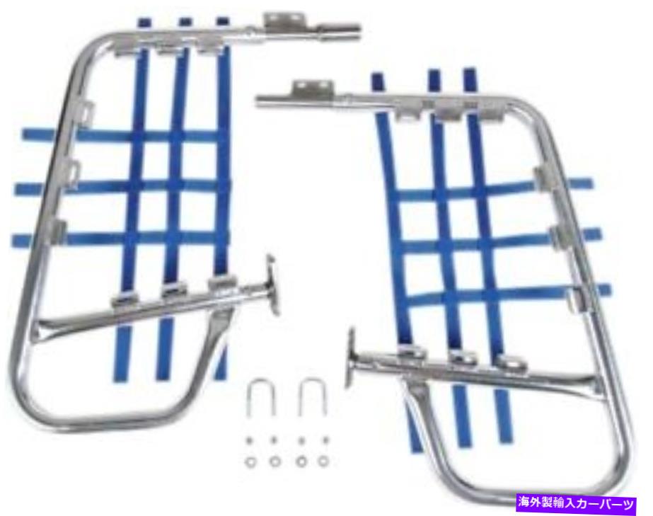 Nerf Bar 87-92スズキLT-R 250 Quadracer DGパフォーマンスnerfバーLT250Rナチュラル/ブルー 87-92 for Suzuki LT-R 250 QuadRacer DG PERFORMANCE Nerf Bars LT250R Natural/Blue(2)