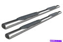 Nerf Bar Go Rhino 104449987ps 1000シリーズ4 "楕円形の脇のステップ、磨かれたステンレス、87" l Go Rhino 104449987PS 1000 Series 4" Oval Side Steps, Polished Stainless, 87" l