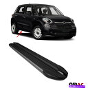 Nerf Bar ボードを実行しているサイドステップnerf bars black 2 pcs。 Fiat 500L 2014-2021の場合 Side Steps Running Boards Nerf Bars Black 2 Pcs. For Fiat 500L 2014-2021(2)