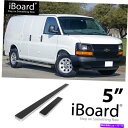 Nerf Bar ランニングボードサイドステップ5インチアルミニウムシルバーフィットシボレーエクスプレスGMCサバナ03-22 Running Board Side Step 5in Aluminum Silver Fit Chevy Express GMC Savana 03-22(2)