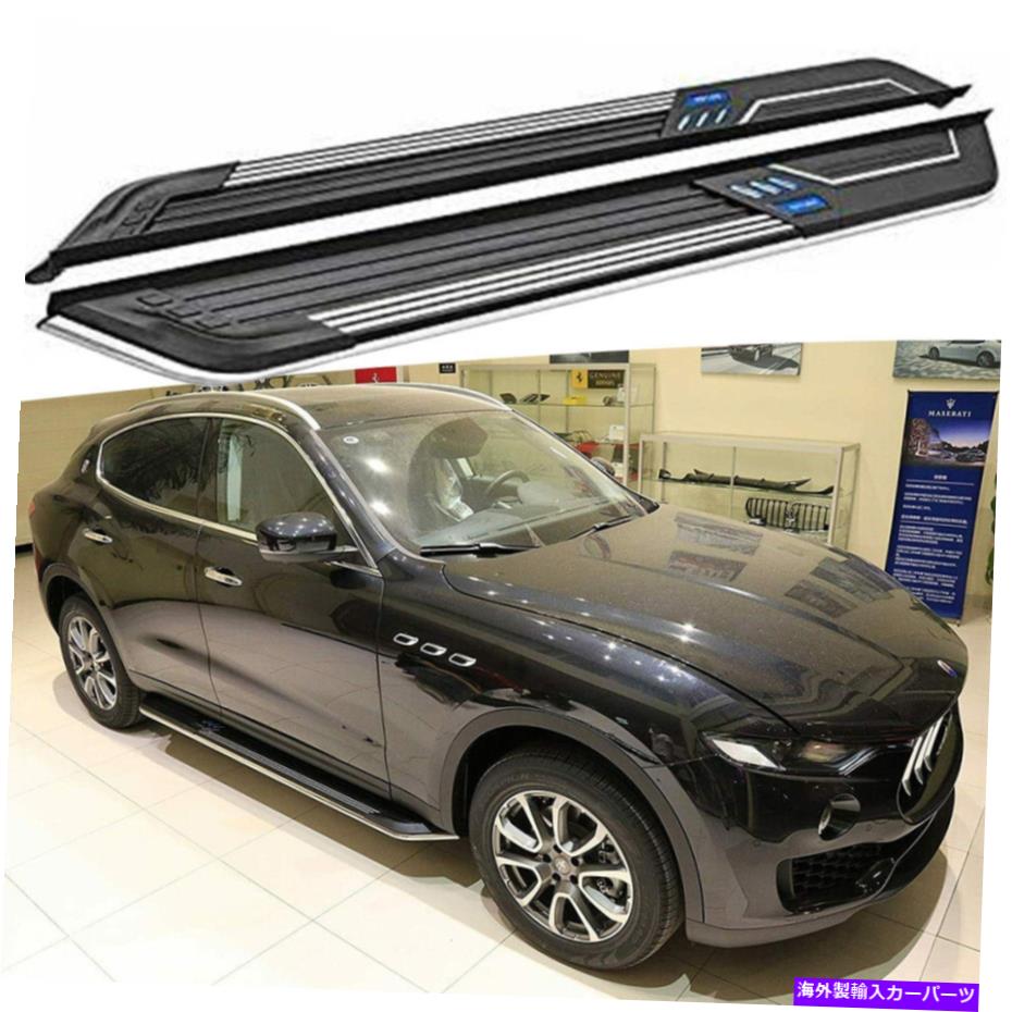 Nerf Bar 2PCS固定ランニングボードサイドステップNERFバーフィットマセラティレバンテ2016-2020 2Pcs Fixed Running Board Side Step Nerf Bar Fits for Maserati Levante 2016-2020