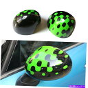 USミラー ミニクーパーF56 F55 F54 F57にフィットするプラスチックグリーンパターンウィングサイドミラーカバー Plastic Green Pattern Wing Side Mirror Cover fit For Mini Cooper F56 F55 F54 F57