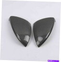 USミラー VWゴルフMK7ブラックカーボンファイバーエフェクトドアウィングミラーカバーキャップGTIゴルフR VW GOLF MK7 BLACK CARBON...