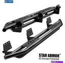 Nerf Bar 19-22ラム1500クアッドキャブブラックサイドステップナーフバーのためのタイガースターアーマー TYGER Star Armor For ...