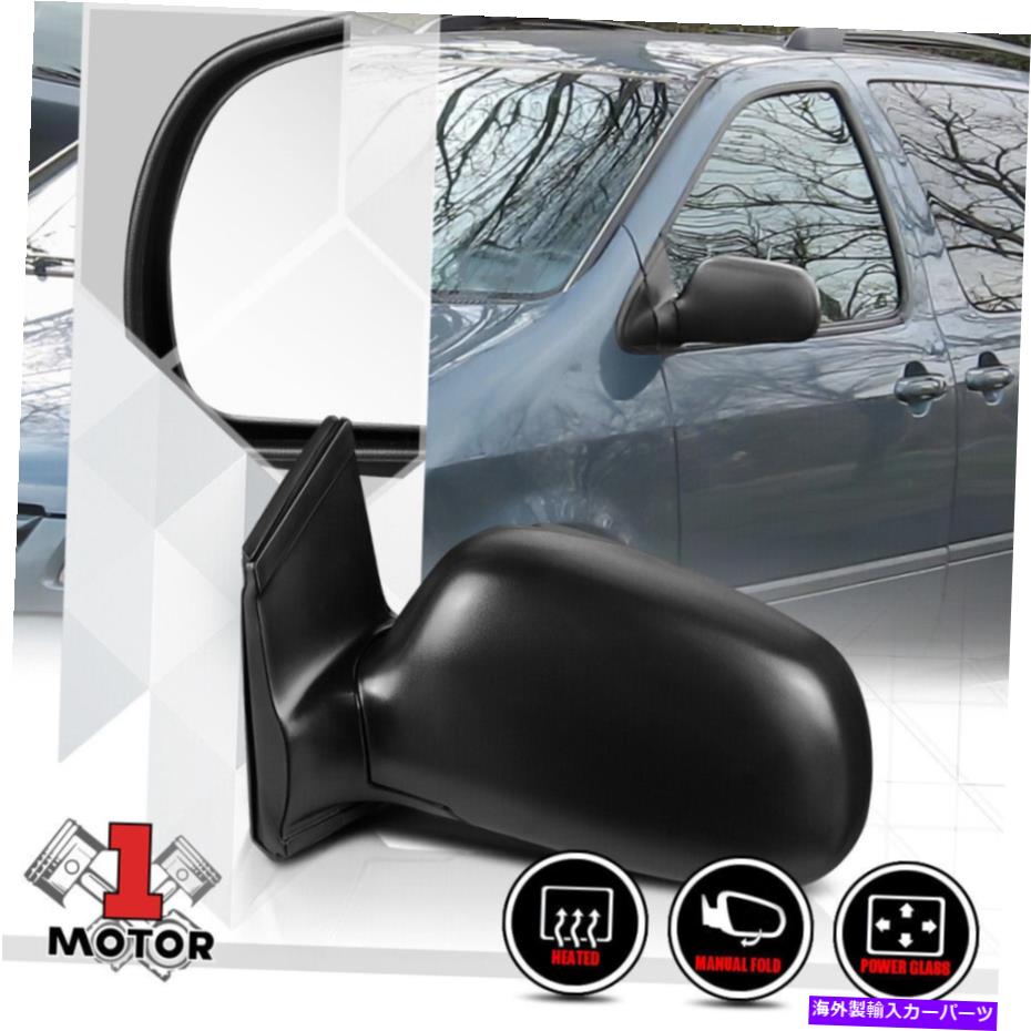USミラー [左] 98-03シエナ用のドライバーサイドパワー+加熱折りたたみ折りたたみ式OE交換ミラー [Left] Driver Side Power+Heated Foldable OE Replacement Mirror for 98-03 Sienna