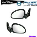 USミラー マニュアルサイドビューミラー98-03フォードエスコートZX2用の2のLH&RHペアセット2セット Manual Side View Mirrors...