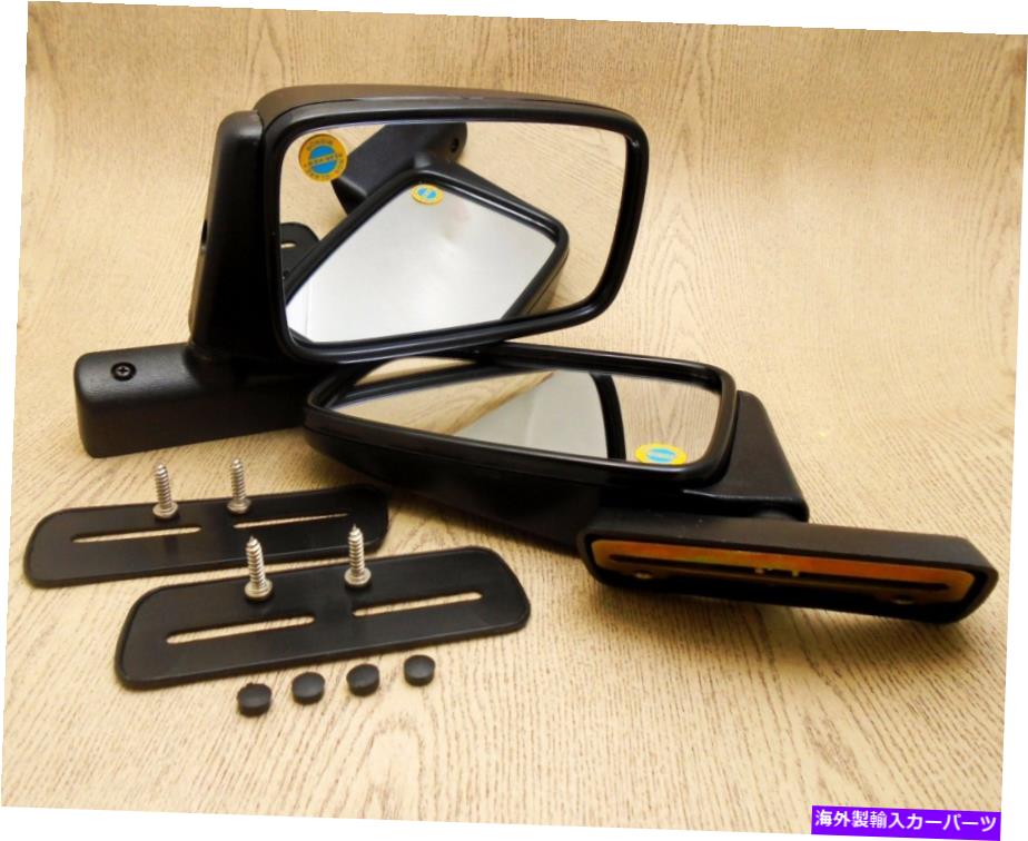 USミラー Datsun Sunny KB310 2ドアクーペペアブラックドアミラーカスタムレトロビンテージ用 For Datsun Sunny KB310 2-DOOR COUPE Pair Black Door Mirrors CUSTOM Retro Vintage