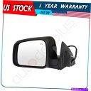 USミラー ブラックドライバーサイドパワーミラー2011-2014ダッジデュランゴの手動で折りたたむ Black Driver Side Power Mirror Manually Fold For 2011-2014 DODGE DURANGO