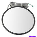 USミラー 8.5 丸い凸ミラーステンレス鋼加熱LEDライト付きRHサイド付き 8.5 Round Convex Mirror Stainless Steel Heated LED Light w/ Bracket RH Side