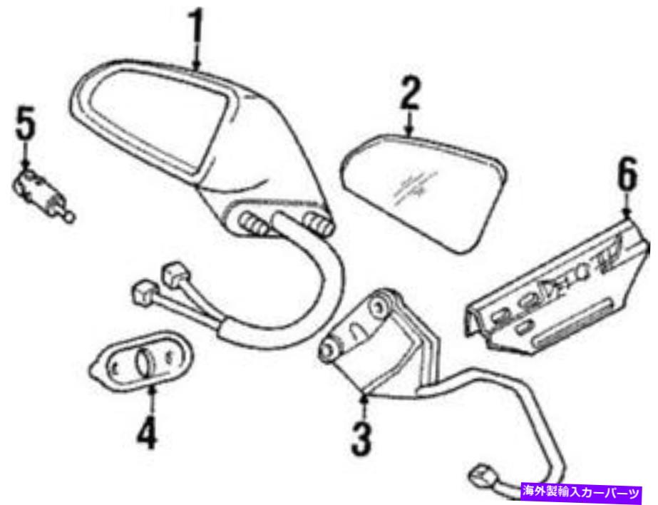 USミラー 本物のGM 92-99ポンティアックボンネビルエクステリアミラーグラスドライバーサイド12508236 ..