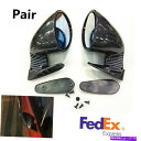 USミラー ペアヴィンテージビューミラーホットロッドカーサイドウィングミラー弾丸カーボンファイバーカラー Pair Vintage View Mirror Ho...