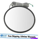 USミラー 8.5 丸い凸ミラーステンレス鋼加熱LEDライト付きRHサイド付き 8.5 Round Convex Mirror Stainless Steel Heated LED Light w/ Bracket RH Side