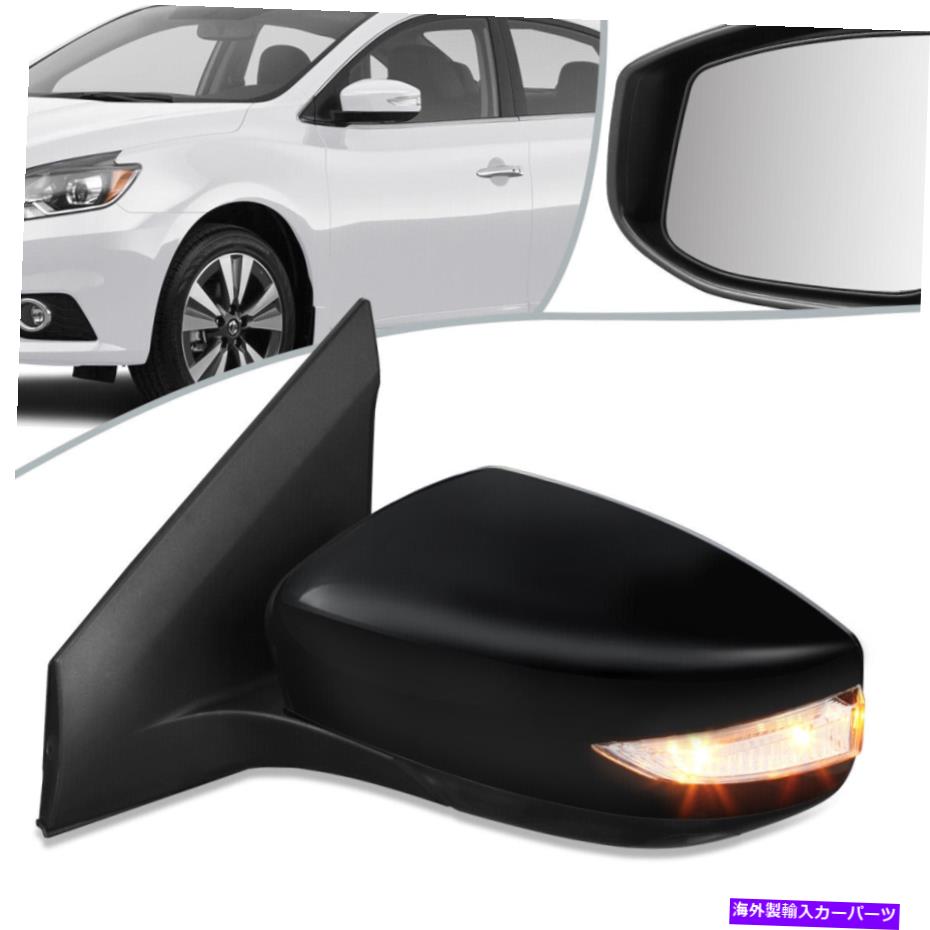 USミラー フィット16-19日産セントラパワー付き信号ドライバーサイドドアミラー左NI1320268 Fit 16-19 Nissan Sentra Powered Signal Driver Side Door Mirror Left NI1320268