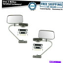 USミラー マニュアルスイングロッククロムメッキプラスチックハウジングミラーペアFシリーズ Manual Swing Lock Chrome Plated Plastic Housing Mirror Pair Set for F Series