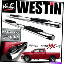 Nerf Bar Westin Pro Traxx 4ステンレス楕円形のnerfステップバーフィット2009-2018 RAM 1500クアッドキャブ West...