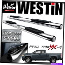 Nerf Bar Westin Pro Traxx 4ステンレス楕円形のnerfステップバー2015-21 GMCキャニオンエクステンデッドキャブ Westin...