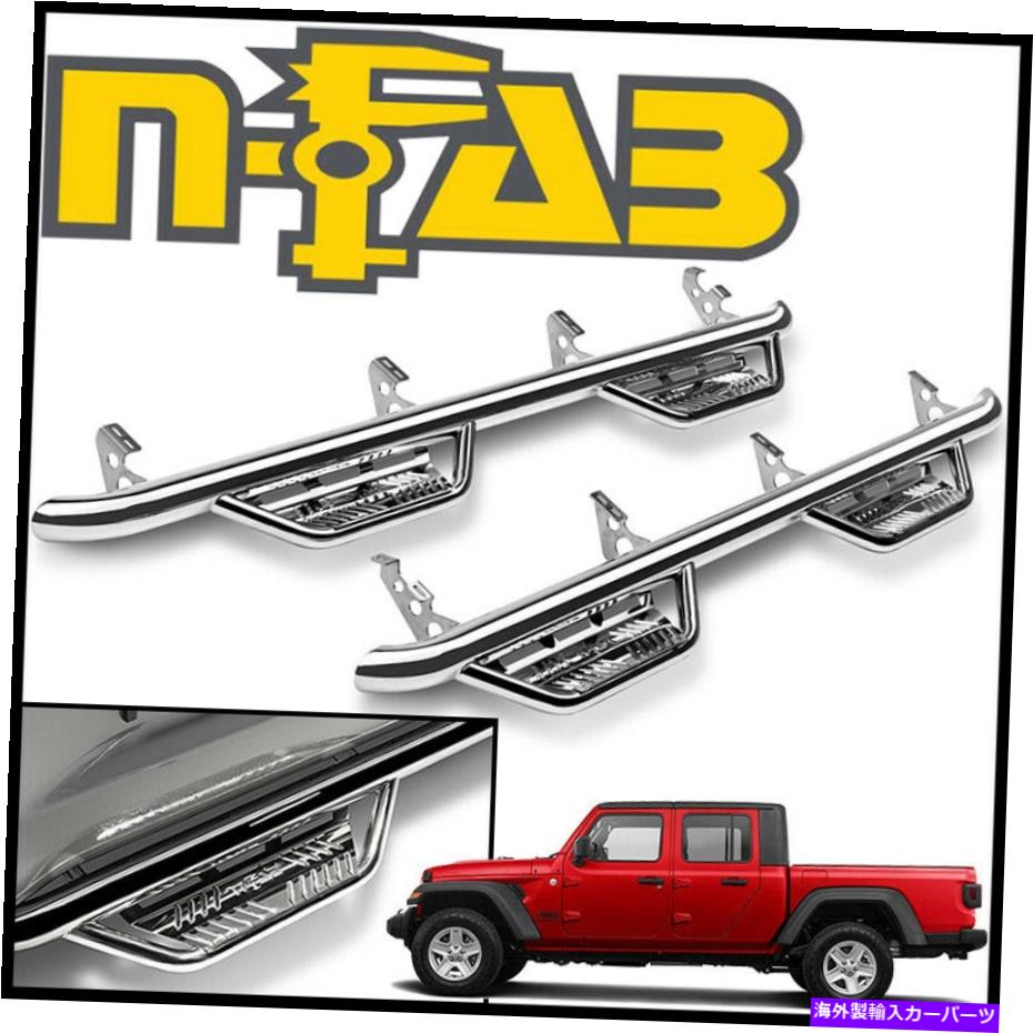 Nerf Bar n-fab nerf bars podium ssドロップステップバーフィット2020-2021ジープグラディエーター4ドア N-FAB Nerf Bars Podium SS Drop Step Bars fit 2020-2021 Jeep Gladiator 4-Door